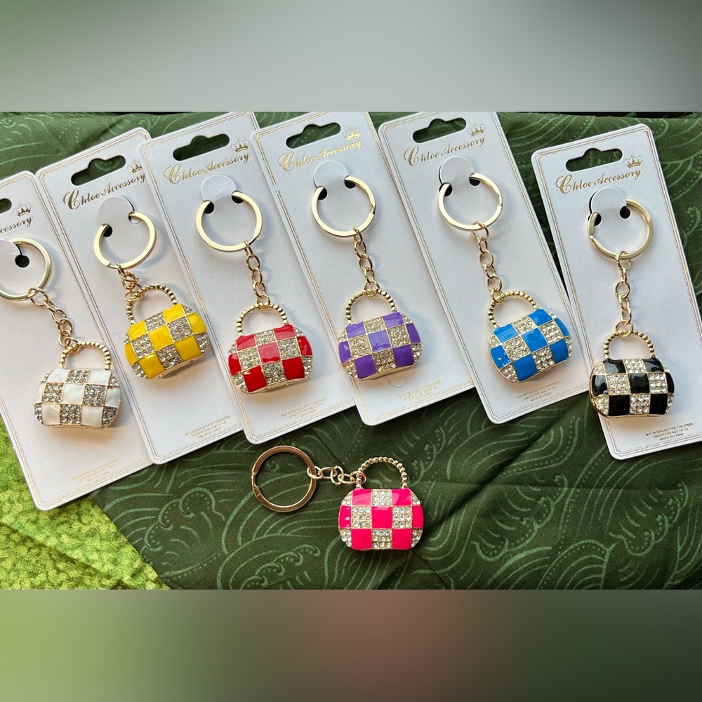 Checkered Purse‎ Keychain - Various